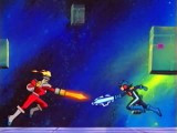 Schwertkampf zwischen Fire Man und Rockman