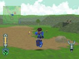 Mega Man rennt auf die Servbots zu